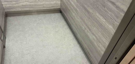 Marmoleum in a lift