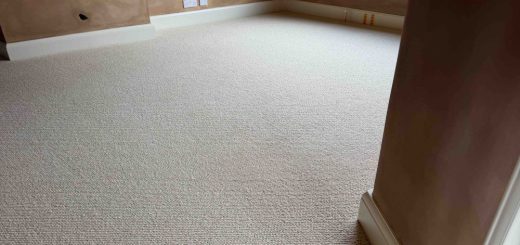 A fitted carpet in a loft
