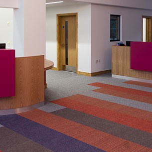 Burmatex designed and coloured tiles