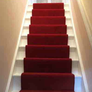 Red stair runner
