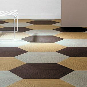 Hexagon style vinyl floor